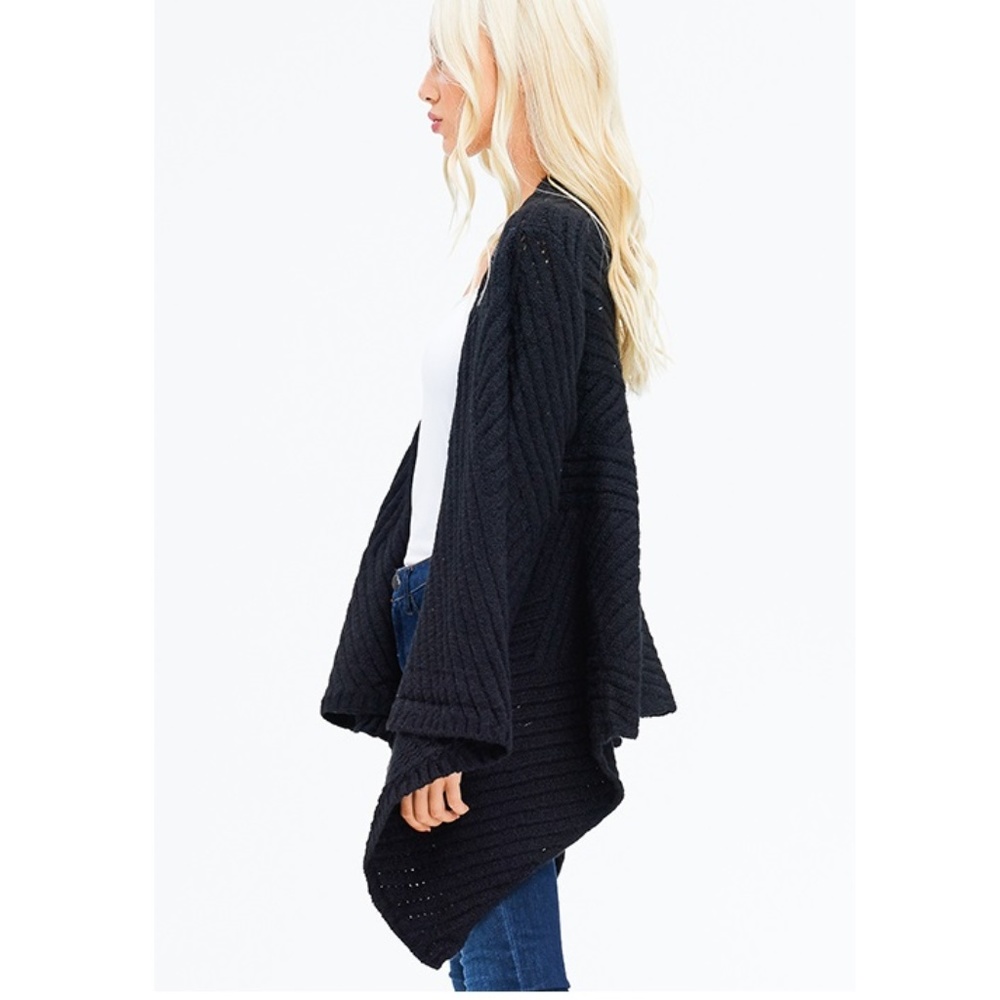 NWT HEAVYWEIGHT & WARM!  Knit Waterfall Cardigan - Picture 5 of 7